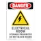 Signmission Safety Sign, OSHA Danger, 5" Height, Electrical Room Storage, Portrait OS-DS-D-35-V-2233 - alternate 1